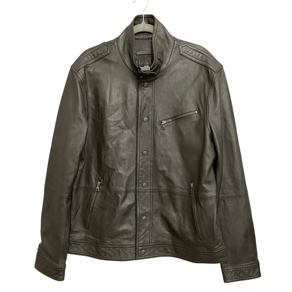 John Varvatos Men's Leather Jacket Sheep Skin Size 56 /US 46 / US Large
